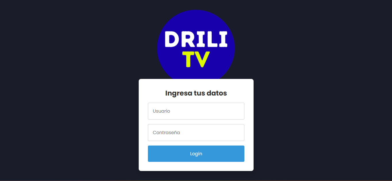 Web Player Home Screen